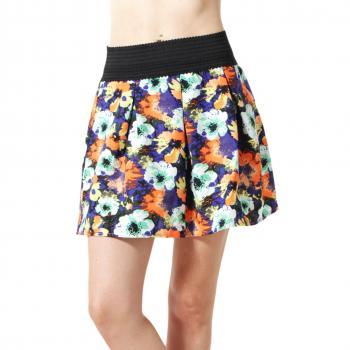 Floral Elastic Skirt